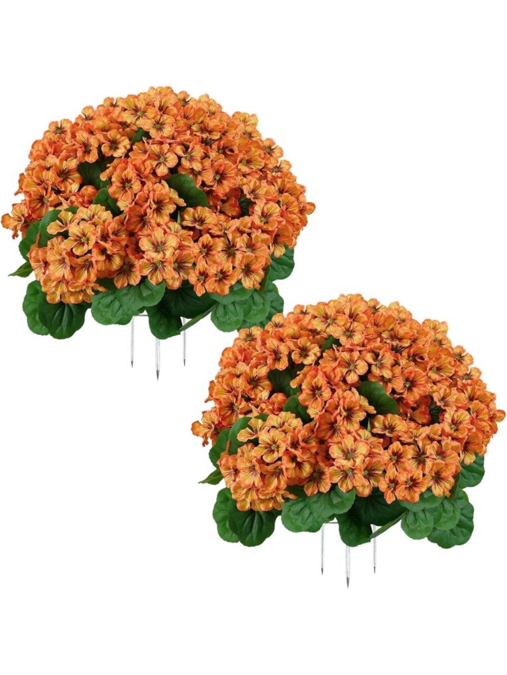 18" Faux Geranium Flower Ball - UV Resistant Fall Decor for Porch & Garden